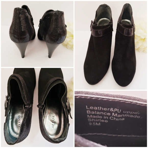 Alfani Shirlee Suede Ankle Boots Black Size 9.5M - Picture 5 of 8